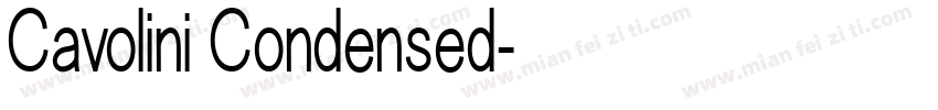 Cavolini Condensed字体转换